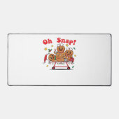 オスナップレジンジャーブレッドスクールナースクリスマスクラシック デスクマット (正面)