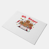 オスナップレジンジャーブレッドスクールナースクリスマスクラシック ドアマット (アングル)