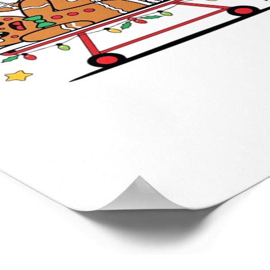 オスナップレジンジャーブレッドスクールナースクリスマスクラシック ポスター (角)