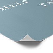 オスナップ石板青 |の結婚ハッシュタグのポスター ポスター (角)