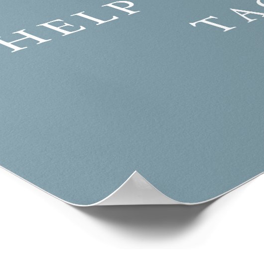 オスナップ石板青 |の結婚ハッシュタグのポスター ポスター (角)