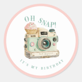オスナップ |カメラ誕生日 ラウンドシール