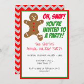 オスナッ招待されましたのホリデーパーティー 招待状 (正面/裏面)