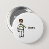 オスナースビッグホワイトボタン名前の追加! 缶バッジ (正面&裏面)