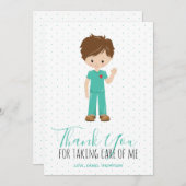 オスナースブルータイポグラフィ水玉模様 サンキューカード (正面/裏面)