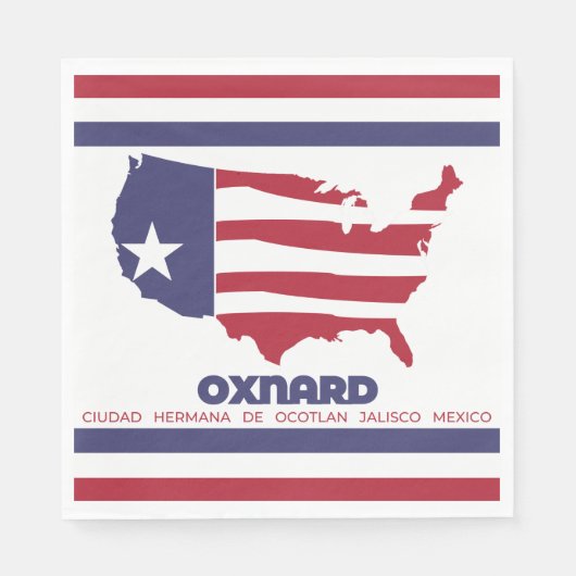 オスナード国旗（カリフォルニア） スタンダードランチョンナプキン (正面)