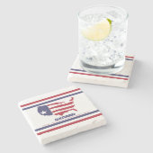 オスナード国旗（カリフォルニア） ストーンコースター (横)