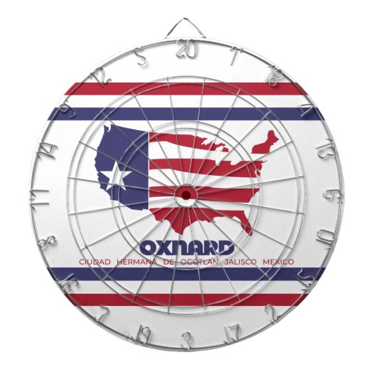 オスナード国旗（カリフォルニア） ダーツボード (正面)