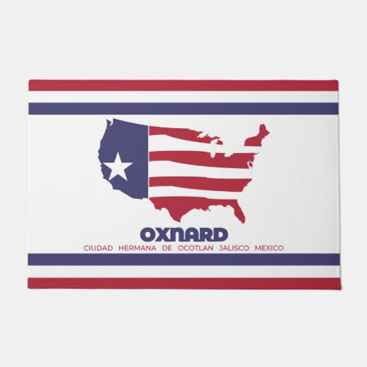 オスナード国旗（カリフォルニア） ドアマット (正面)