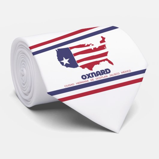オスナード国旗(カリフォルニア) ネクタイ (ロール)