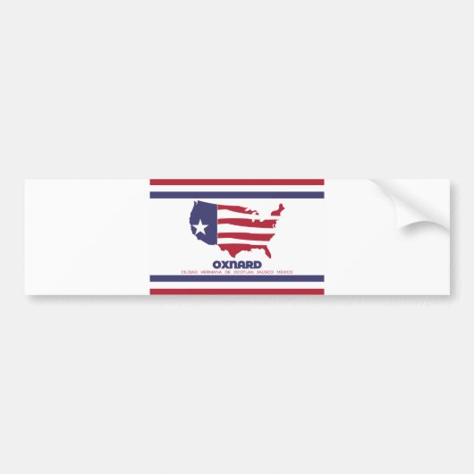 オスナード国旗（カリフォルニア） バンパーステッカー (正面)