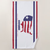 オスナード国旗（カリフォルニア） ビーチタオル (正面)