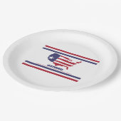 オスナード国旗（カリフォルニア） ペーパープレート (アングル)
