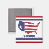 オスナード国旗（カリフォルニア） マグネット (正面/裏面)