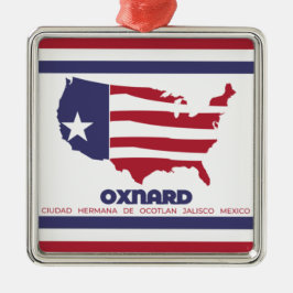 オスナード国旗（カリフォルニア） メタルオーナメント