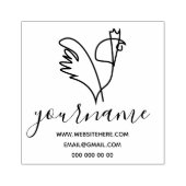 オスニワトリ ラバースタンプ (インプリント)