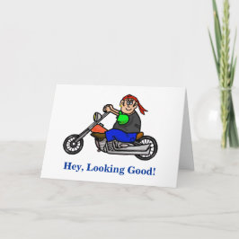 オスバイバイクもしくは自転車に乗る人誕生日カード カード