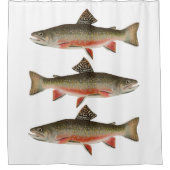 オスブルックトラウト魚釣り冒険 シャワーカーテン (正面)