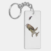 オスプレイが赤い翼を持つブラックバードに追いかけられた キーホルダー (正面左)