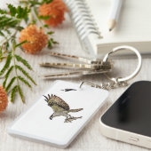 オスプレイが赤い翼を持つブラックバードに追いかけられた キーホルダー (正面右)