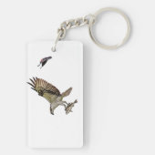 オスプレイが赤い翼を持つブラックバードに追いかけられた キーホルダー (裏面)