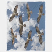 オスプレイの空パレード フリースブランケット (正面)