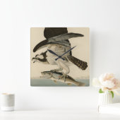 オスプレイの魚のタカ スクエア壁時計 (ホーム)