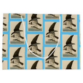 オスプレイの魚のタカ ラージペーパーバッグ (裏面)