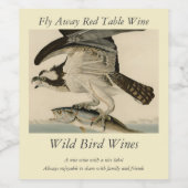 オスプレイの魚のタカ ワインラベル (シングルラベル)