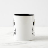 オスプレイの鳥の王 |会社ロゴのアップロード ツートーンマグカップ (中央)