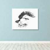 オスプレイイラストレーション キャンバスプリント (インサイチュ (ウッドフロア))