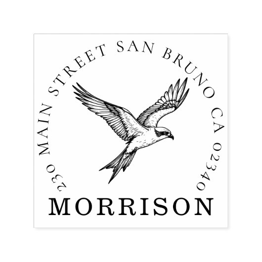 オスプレイ家族の住所スタンプ – ソアリング伝統 セルフインキングスタンプ (デザイン)