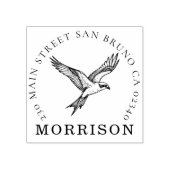 オスプレイ家族の住所スタンプ – ソアリング伝統 ラバースタンプ (インプリント)