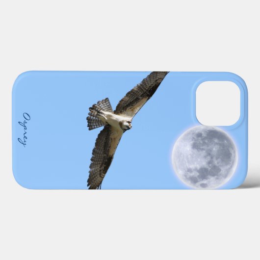 オスプレイ飛んでいる(フィッシュイーグル)&ムーン Case-Mate iPhoneケース (裏面 (横))