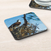 オスプレイ・オン・ザ・ネスト・抽象芸術印象派 コースター (左側)