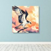 オスプレーが伸びる キャンバスプリント (インサイチュ (ウッドフロア))