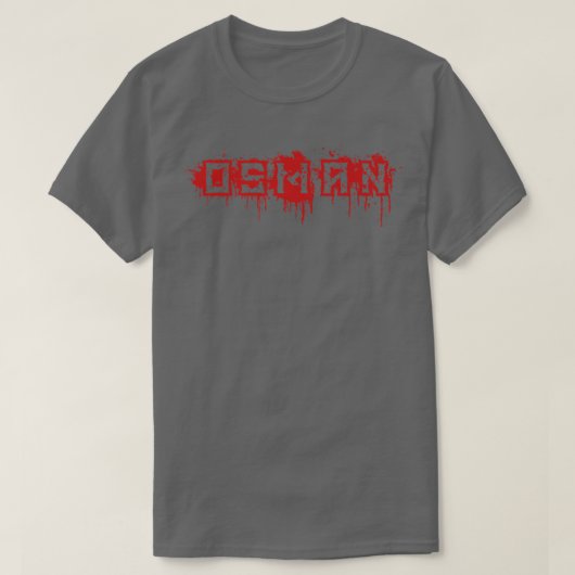 オスマン名ハロウィーンの衣装パーソナライズされた Tシャツ (デザイン正面)