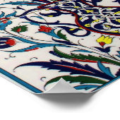 オスマン帝国のトルコのアラベスク古瓦 ポスター (角)