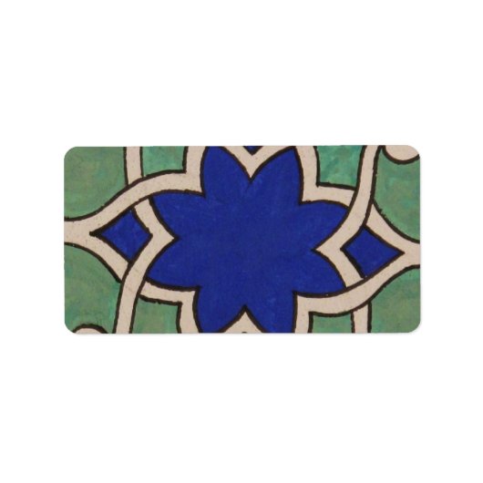 オスマン帝国のトルコのアラベスク古瓦 ラベル (正面)