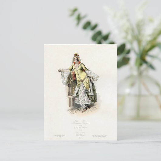 オスマン帝国プリンセス - 17世紀のファッション ポストカード (スタンド正面)