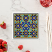 オスマン様式の歴史デザイン ブルー スタンダードカクテルナプキン (インサイチュ)