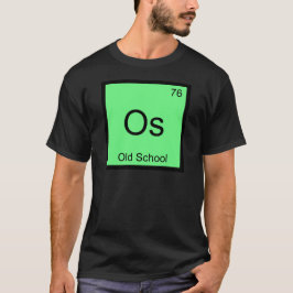 オスミウム - オールドスクール化学元素記号Tシャツ Tシャツ