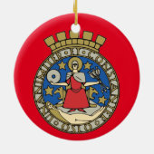 オスロのクリスマスオーナメント セラミックオーナメント (裏面)