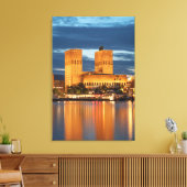 オスロシティホールノルウェー キャンバスプリント (インサイチュ (リビング))