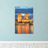 オスロシティホールノルウェー キャンバスプリント (インサイチュ (ウッドフロア))