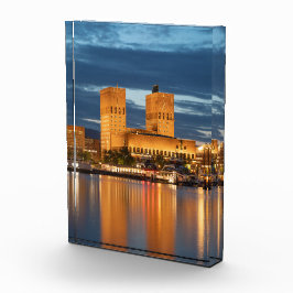 オスロシティホールノルウェー フォトブロック