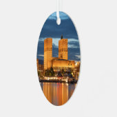 オスロシティホールノルウェー メタルオーナメント (正面左)