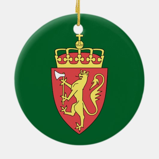 オスロノルウェーのパノラマの円のオーナメント セラミックオーナメント (裏面)