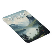 オスロノルウェートラベルアートヴィンテージ マグネット (右側)