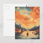 オスロノルウェートラベル ポストカード (正面/裏面)